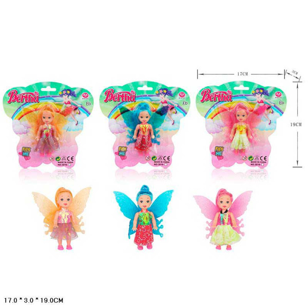 Лялька Маленька Фея 2 види 3 кольори блістер 3016/3018