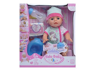 Пупс "Yale baby" інтерактивний з аксесуарами моргає YL171219B