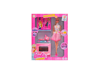Лялька "BARBIE" з кухонним набором музика світло X221J2