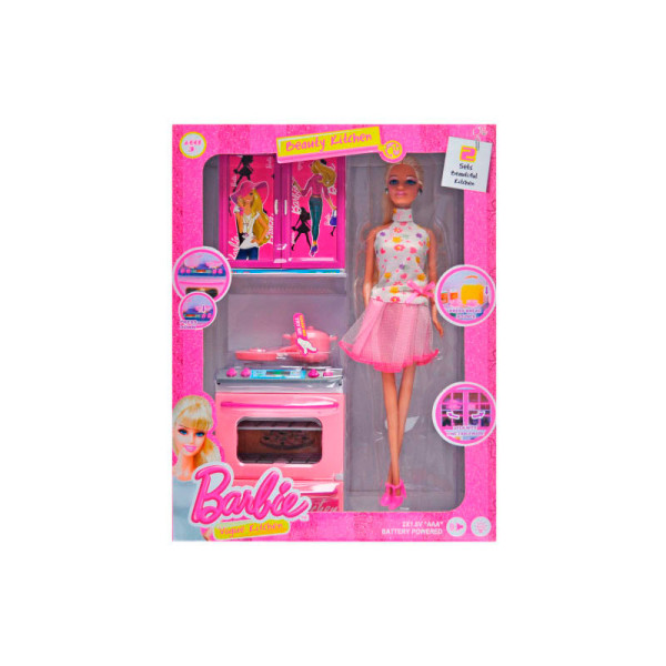 Лялька "BARBIE" з кухонним набором музика світло X221J2