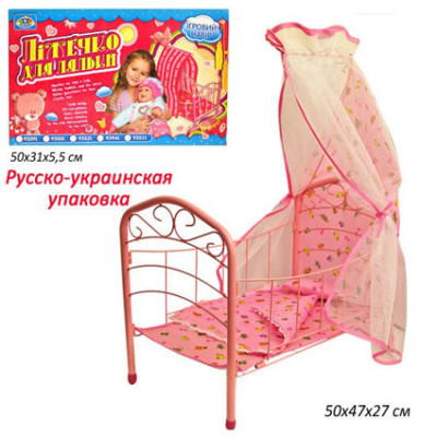 Ліжечко металеве з балдахіном 9352L