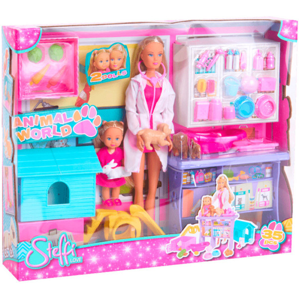 Ляльковий набір Штеффі та Єві "Ветеринарна клініка" з 5733040
