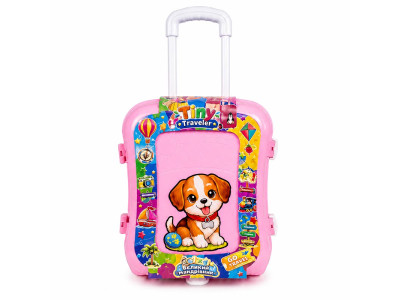 Дитяча валіза Бамсик "Великий мандрівник" порожній 305/26_Dog Pink