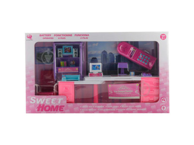 Ляльковий кабінет "Солодка хатка" рожевий 55х9х31см 25338Р 25338