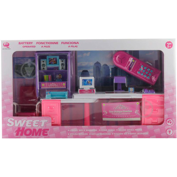 Ляльковий кабінет "Солодка хатка" рожевий 55х9х31см 25338Р 25338 Ляльковий кабінет "Солодка хатка" рожевий 55х9х31см 25338Р 25338