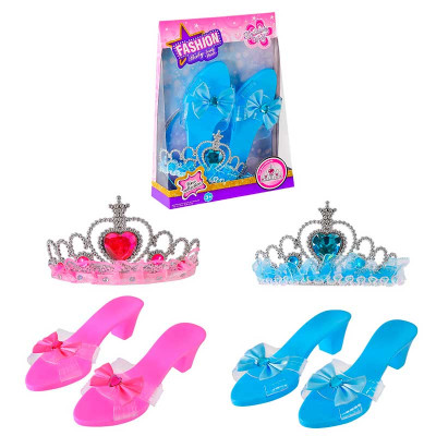 Набір принцеси 2 кольорів туфлі та корона JY2813