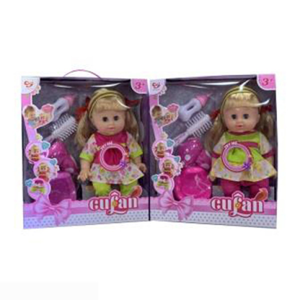 Пупс 35 см з аксесуарами на горщику муз 2 кольори 9099A