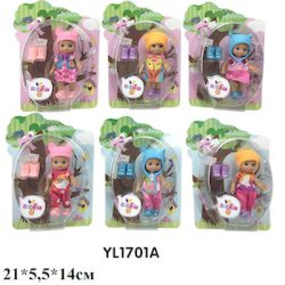 Лялька 14см (6 видів) YL1701A Лялька 14см (6 видів) YL1701A