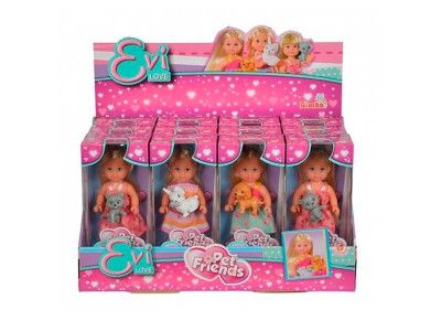 Лялька Еві з маленьким вихованцем дисплей 12 шт 3 види 3+ 5730513