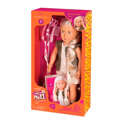 Лялька Our Generation Піа з довгим волоссям блонд з аксесуарами для запліта BD31115Z