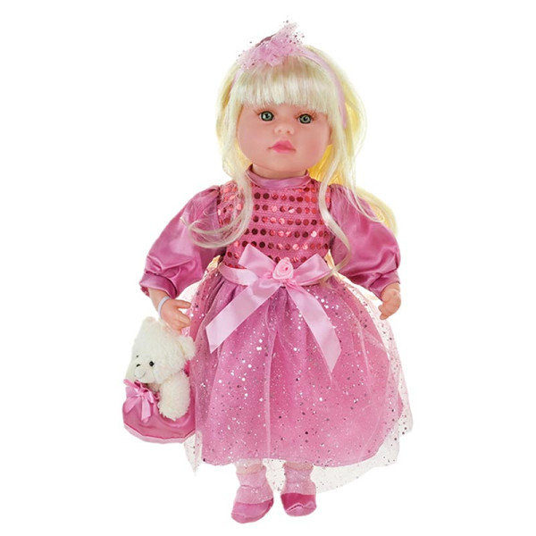 Лялька "Панночка" мяконабивна музикальна на батарейках PL-525-100_Pink
