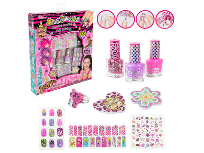 Набір для дитячого манікюру лак на водній основі наліпки накладні нігті N02LP Набір для дитячого манікюру лак на водній основі наліпки накладні нігті N02LP