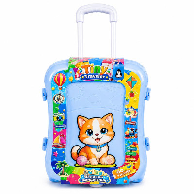 Дитяча валіза Бамсик "Великий мандрівник" порожній 305/26_Cat Blue