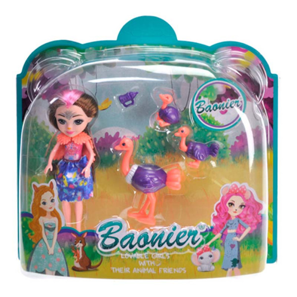 Лялька Baonier зі страусами 8572-7 Лялька Baonier зі страусами 8572-7