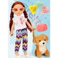 Лялька з собакою і аксесуарами 33 см LS1303 / LS1307