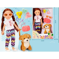 Лялька з собакою і аксесуарами 33 см LS1303 / LS1307