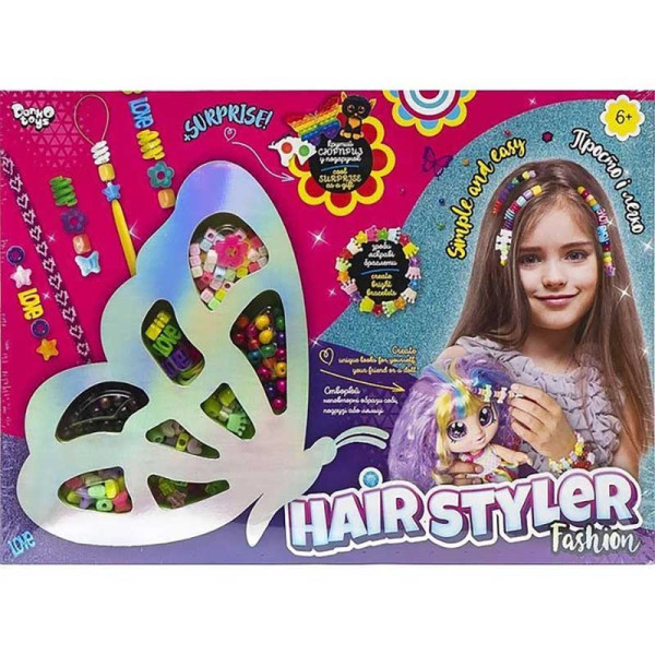 Набір для створення зачісок Danko Toys Перукар Hair Styler. Fashion з аксес HS-01-03 Набір для створення зачісок Danko Toys Перукар Hair Styler. Fashion з аксес HS-01-03