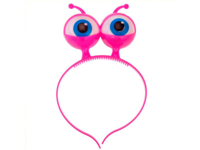 Дитячий обруч рожевий "Очі" K529 Pink
