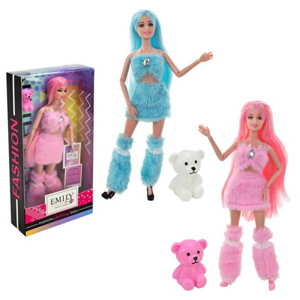 Лялька з хутровим вбранням 29 см QJ139C