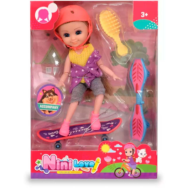 Лялька з велосипедом і асесуарами 55836_Skate