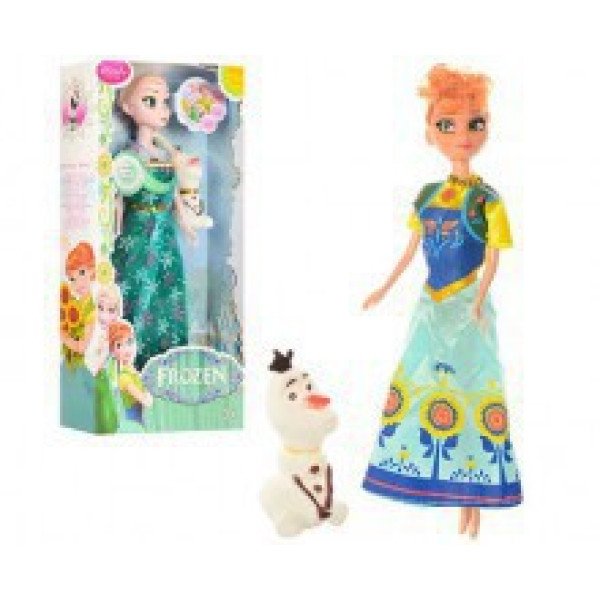 Лялька 28см сніговик 7см музика (2 види) XF819