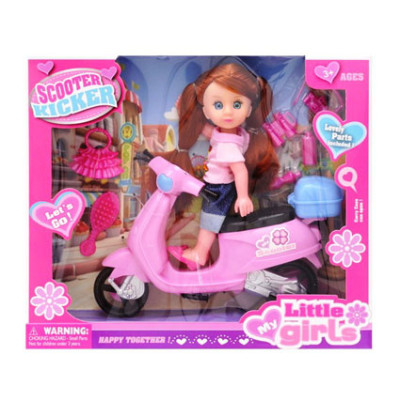 Лялька Little girls зі скутером у коробці 63011