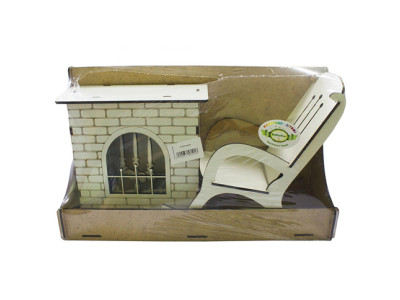 Набір: камін і крісло-гойдалка Б38б