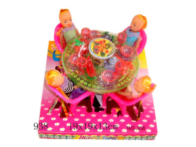 Меблі їдальня з ляльками 938