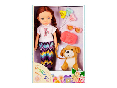 Лялька з собакою і аксесуарами 33 см LS1303 / LS1307