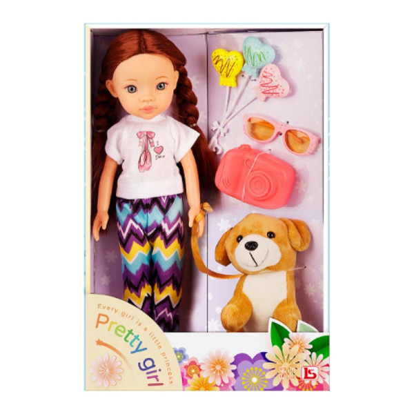 Лялька з собакою і аксесуарами 33 см LS1303 / LS1307