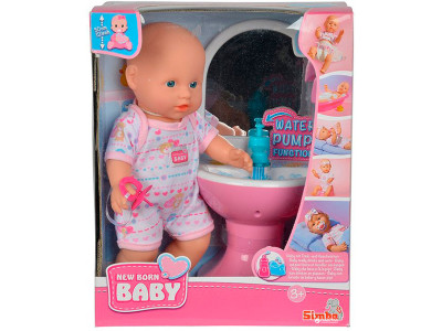 Ляльковий набір Пупс NBB "Ванна кімната" з аксес. функц. подачі 5036467