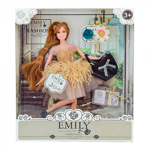 Іграшка лялька "Emily" арт. QJ090D з аксес у кор. 258*65*325 см QJ090D