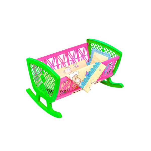 Ліжко з постіллю 006/1_Green-Pink