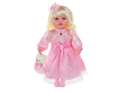 Лялька "Панночка" мяконабивна музикальна на батарейках PL-525-100_Light-Pink