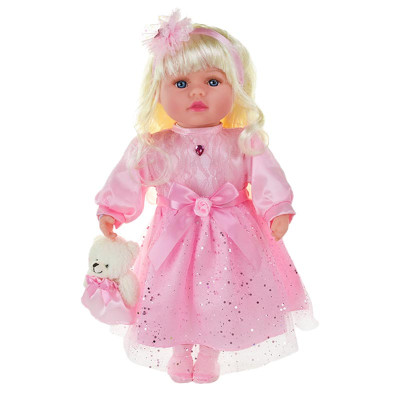 Лялька "Панночка" мяконабивна музикальна на батарейках PL-525-100_Light-Pink