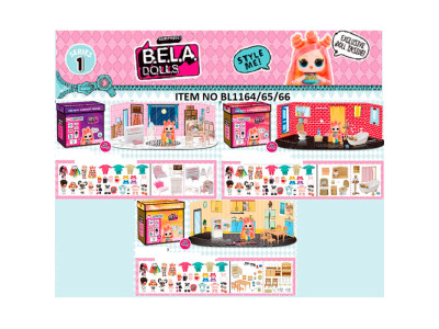 Ігровий набір лялька+меблі для будиночка LO. BELA DOLLS 2 варіанти BL1164/65/66 Ігровий набір лялька+меблі для будиночка LO. BELA DOLLS 2 варіанти BL1164/65/66
