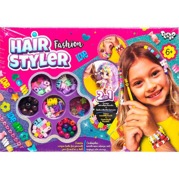 Набір для створення зачісок Danko Toys Перукар Hair Styler. Fashion з аксес HS-01-02 Набір для створення зачісок Danko Toys Перукар Hair Styler. Fashion з аксес HS-01-02