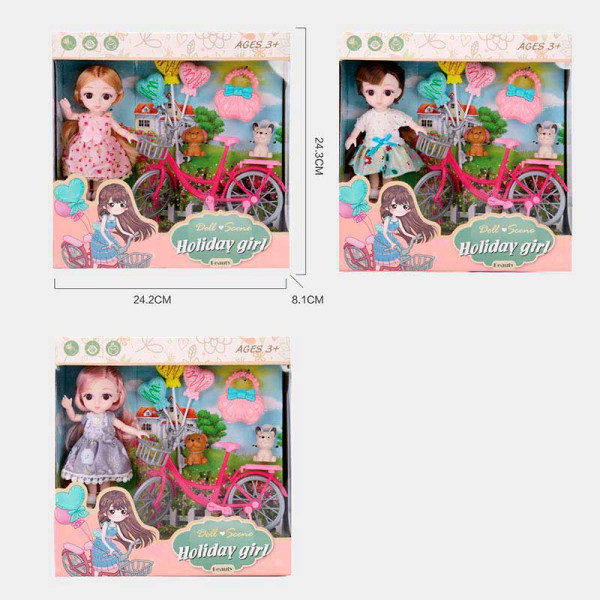 Лялька у наборі мікс 3 види з аксесуарами ME8810C