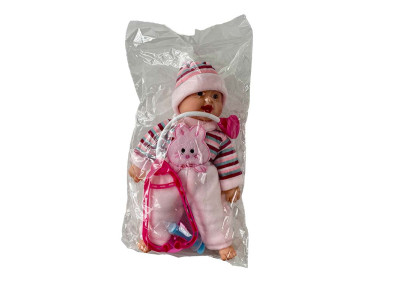 Пупс з аксесуарами 25см X1019/1019-1_Pink-Multicolor