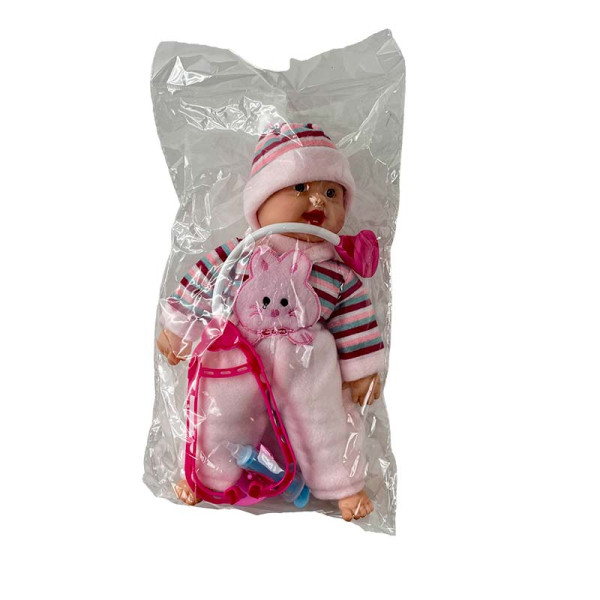 Пупс з аксесуарами 25см X1019/1019-1_Pink-Multicolor Пупс з аксесуарами 25см X1019/1019-1_Pink-Multicolor