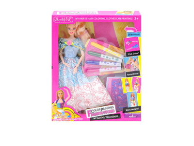 Лялька з набором для фарбування волосся в коробці 304 Лялька з набором для фарбування волосся в коробці 304