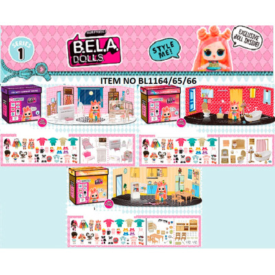 Ігровий набір лялька+меблі для будиночка LO. BELA DOLLS 2 варіанти BL1164/65/66