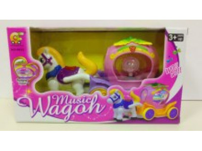 Карета з конем музична 6633