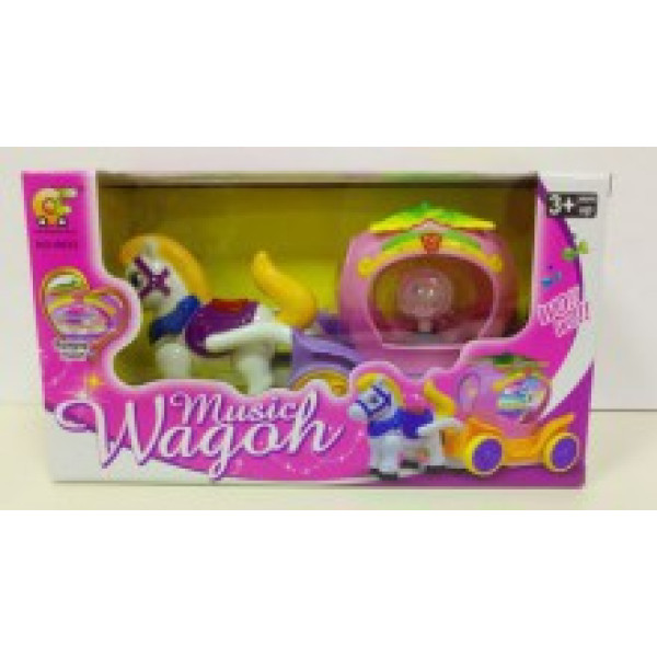 Карета з конем музична 6633