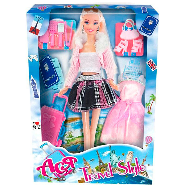 Лялька Ася 28см з аксес. - Подорож вар 2 35088