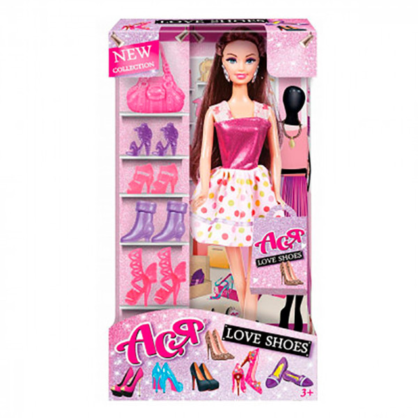 Ася лялька Ася 28см з акс.-Люблю взуття брюнетка 35134