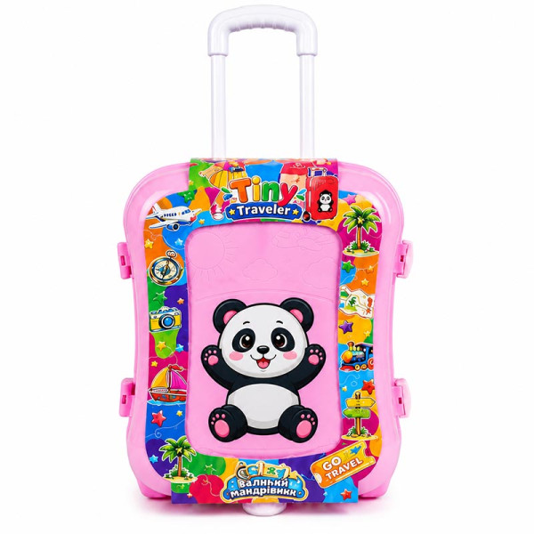 Дитяча валіза Бамсик "Великий мандрівник" порожній 305/26_Panda Pink