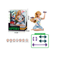 Лялька Fitnes Sport з набором для тренування 29 см JJ8714-1Q Лялька Fitnes Sport з набором для тренування 29 см JJ8714-1Q