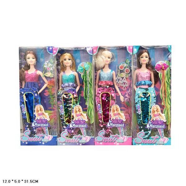 Лялька русалонька з аксесуарами 1822B Лялька русалонька з аксесуарами 1822B