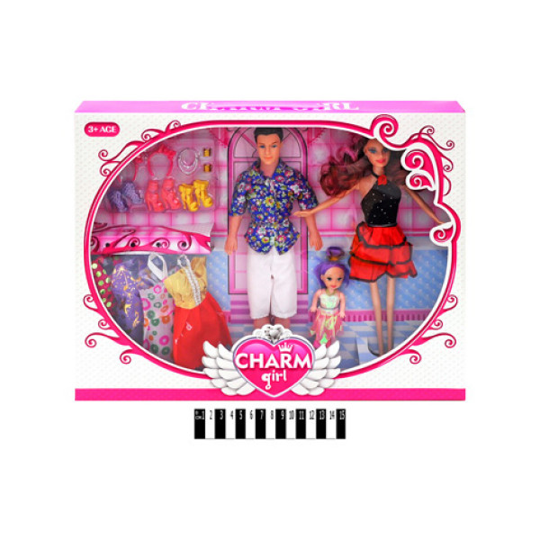 Ляльковий набір Сімя з гардеробом 092B